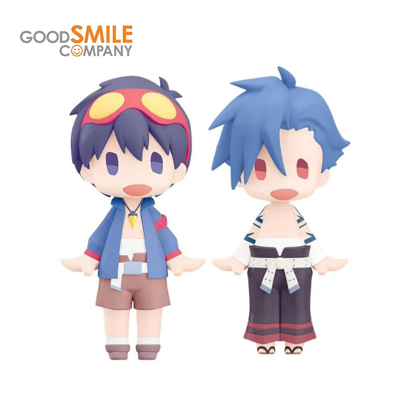 

GSC Original HELLO! GOOD SMILE Anime Teggen Toppa Gurren Lagann Simon Kamina Mini Figure Model Action Collectible Toys Gifts