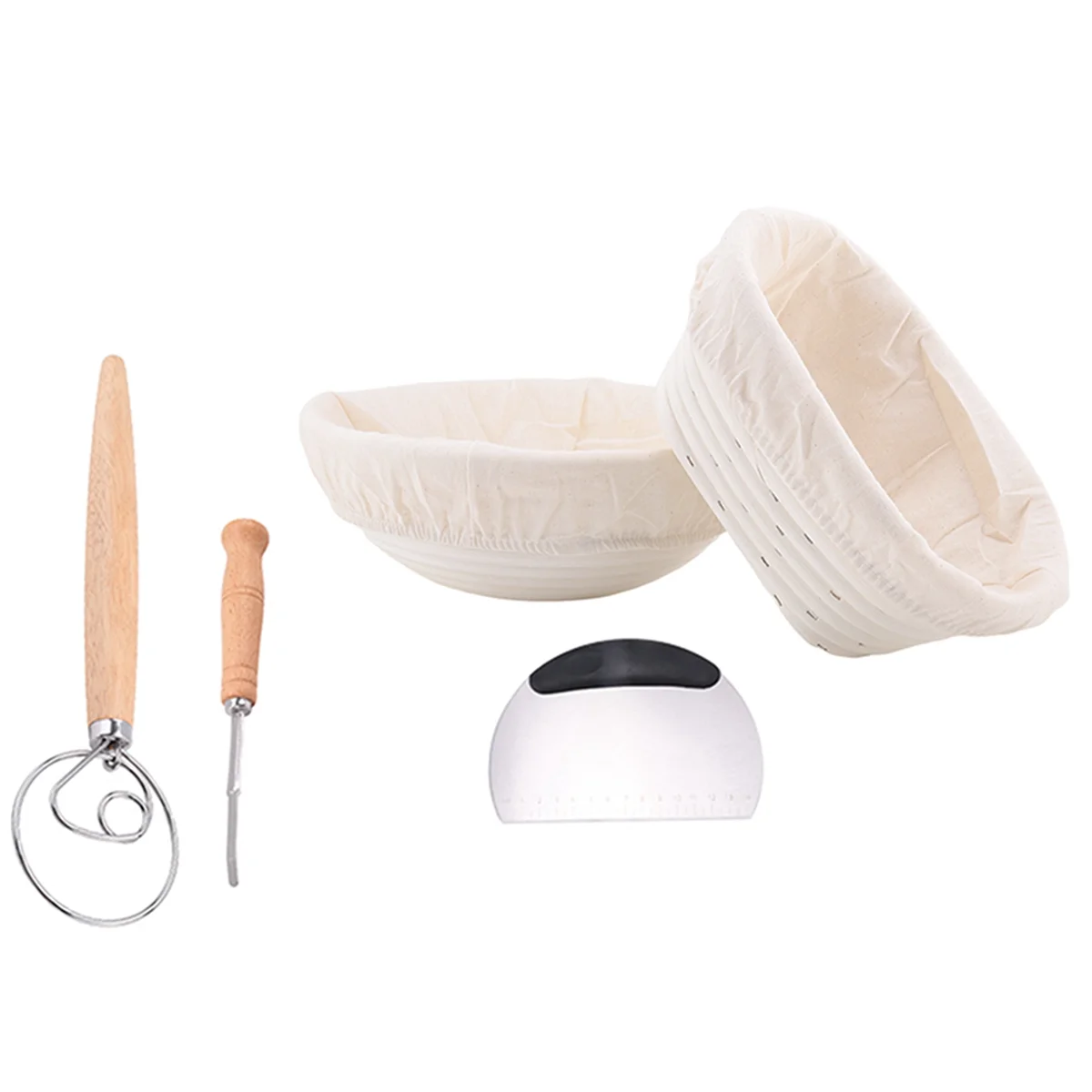 Корзина для хлеба набор из 2 штук с стартовым комплектом круглая и овальная чаша