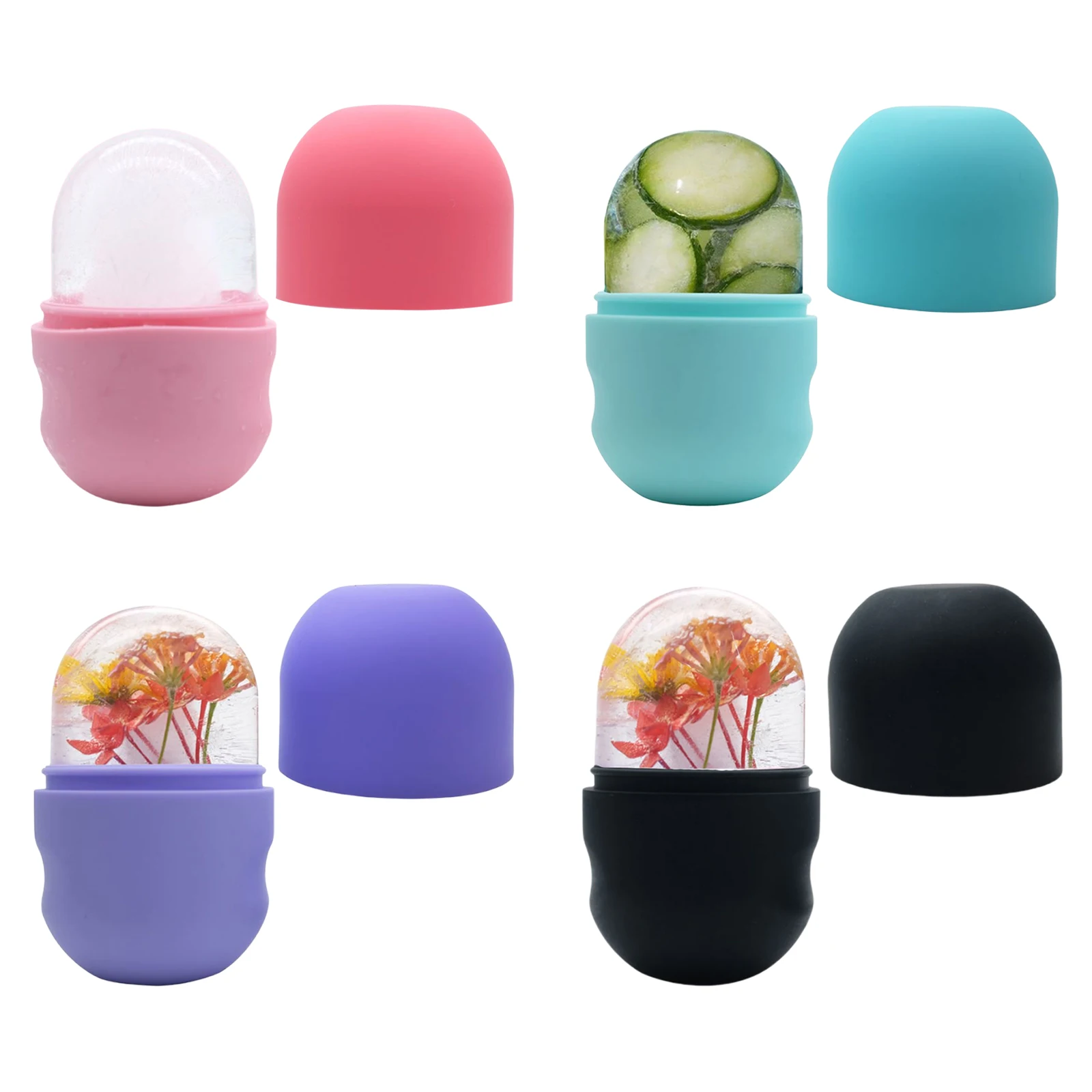 

1 Piecss Silicone Ice Massage Cups Reusable Icing Cooling Cold Massage Roller Freezable Face Massager for Muscle Cold Therapy