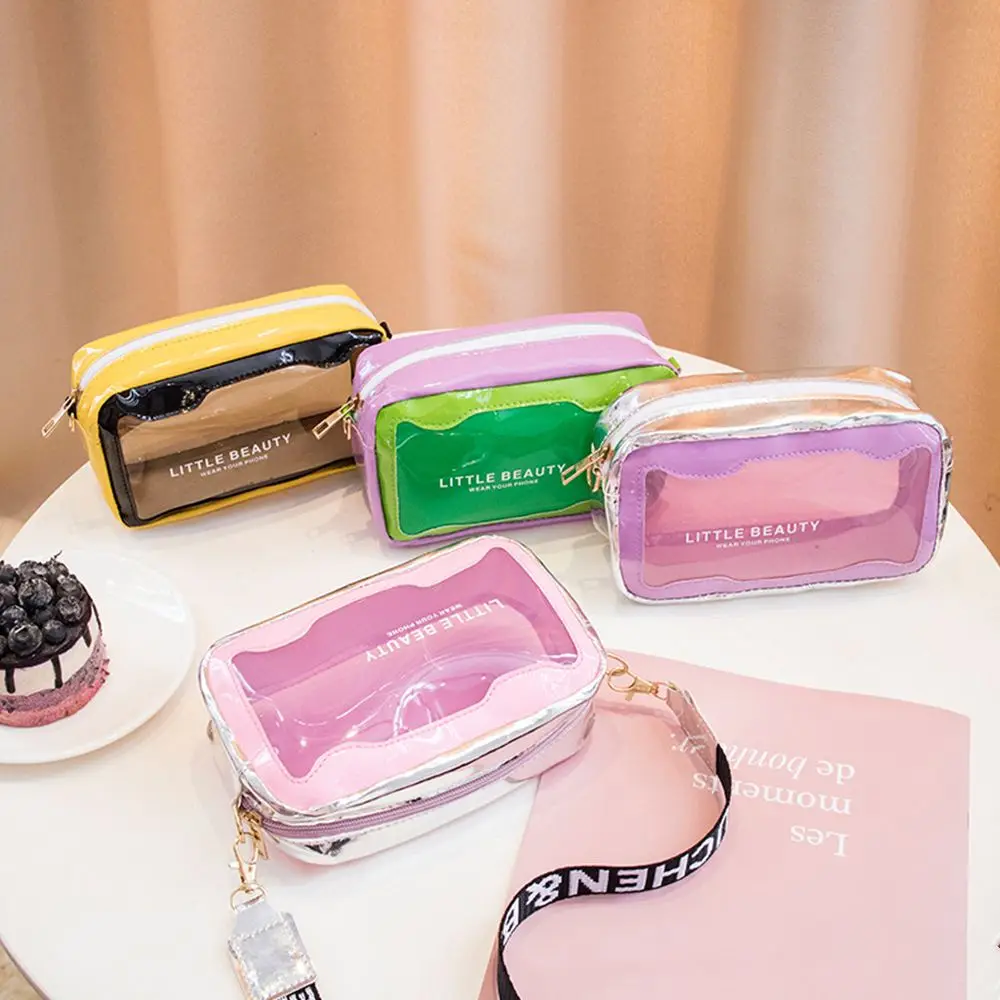 

Маленькие сумки для телефона Jelly, сумка на широких лямках, подходящая ко всему сумка через плечо из ПВХ, женские сумки с лазерным рисунком, женский рюкзак на плечо