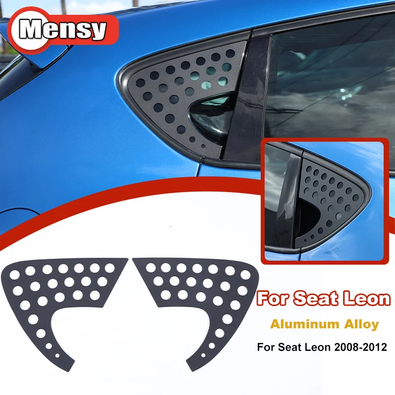 Для Seat Leon 2008-2012 алюминиевый сплав черный автомобиль задний треугольник окно