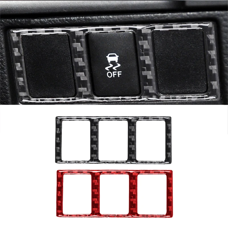 

Car Carbon Fiber Anti-Slip Button Frame Decoration Sticker For Toyota Tundra 2014-2018 Auto Interior Accessories