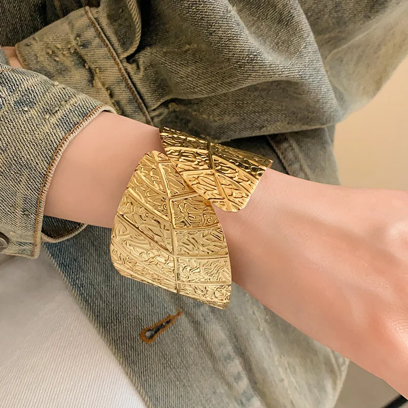 Металлический Открытый браслет NISHIZAWA в виде листьев европейский и американский с