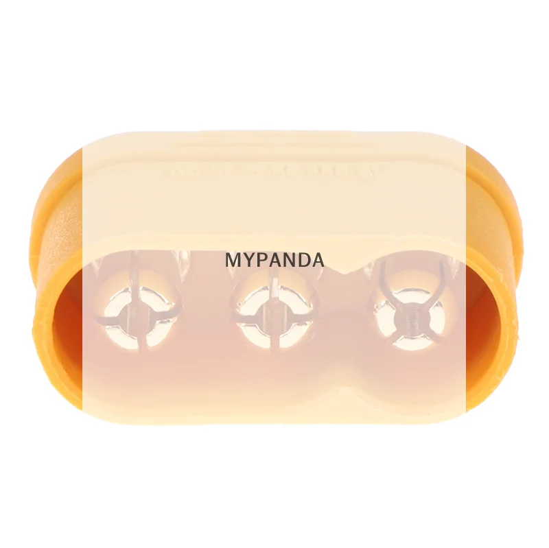 Фото Разъем Cna/Amass MR60, 3,5 мм, 3-контактный, T-образный, с защитным кожухом, для радиоуправляемых моделей, 1 пара №1