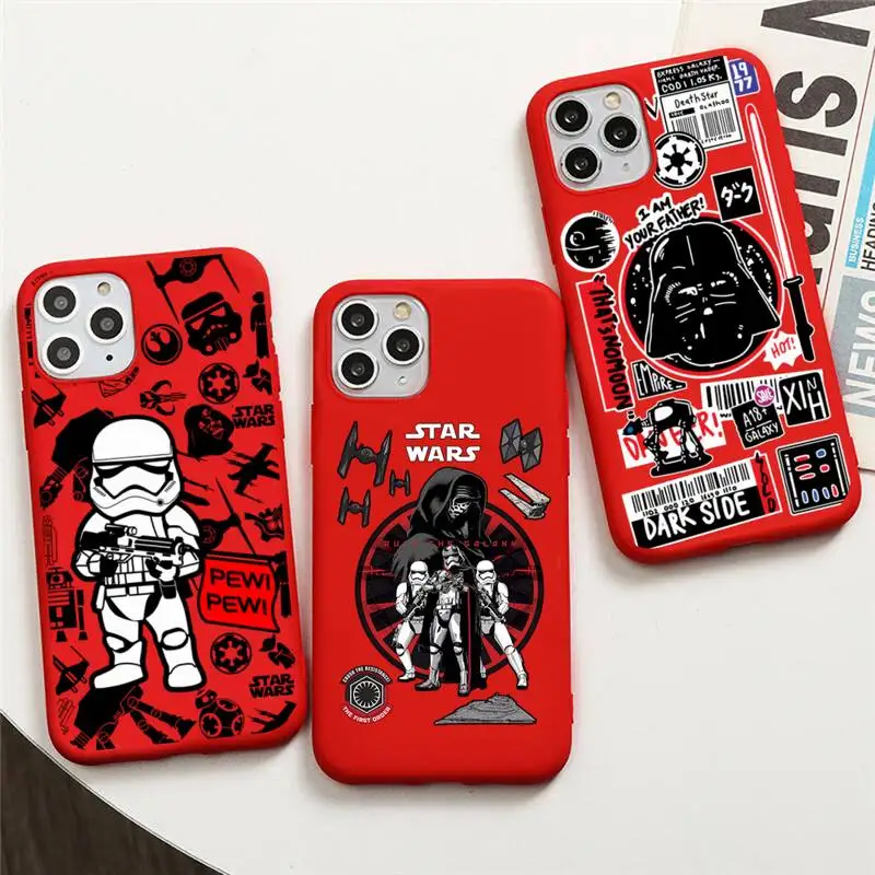 

Star Wars Hero Fashion Phone Case For iphone 13 12 11 Pro Max Mini XS 8 7 6 6S Plus X SE 2020 XR Red Cover