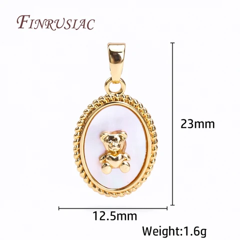 Подвески мишки из латуни с золотым покрытием FINRUSIAC