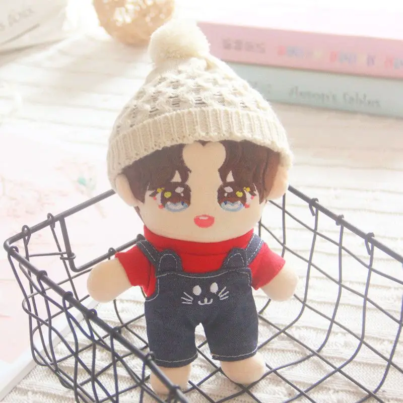 

[MYKPOP]KPOP Doll's Clothes and Accessories: Bobble Hat + Overalls + T-Shirt 3pcs Set (without doll) Fans Collection SC23031710