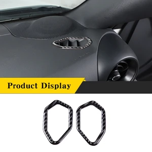 For Subaru BRZ 2022 Real Carbon Fiber （Soft） Car Dashboard Vent Air Outlet Trim Panel Sticker Car Interior Accessories