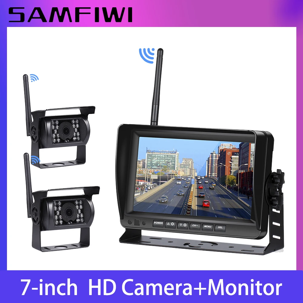 7-дюймовый беспроводной монитор для автомобиля экран грузовика CMOS ИК ночное