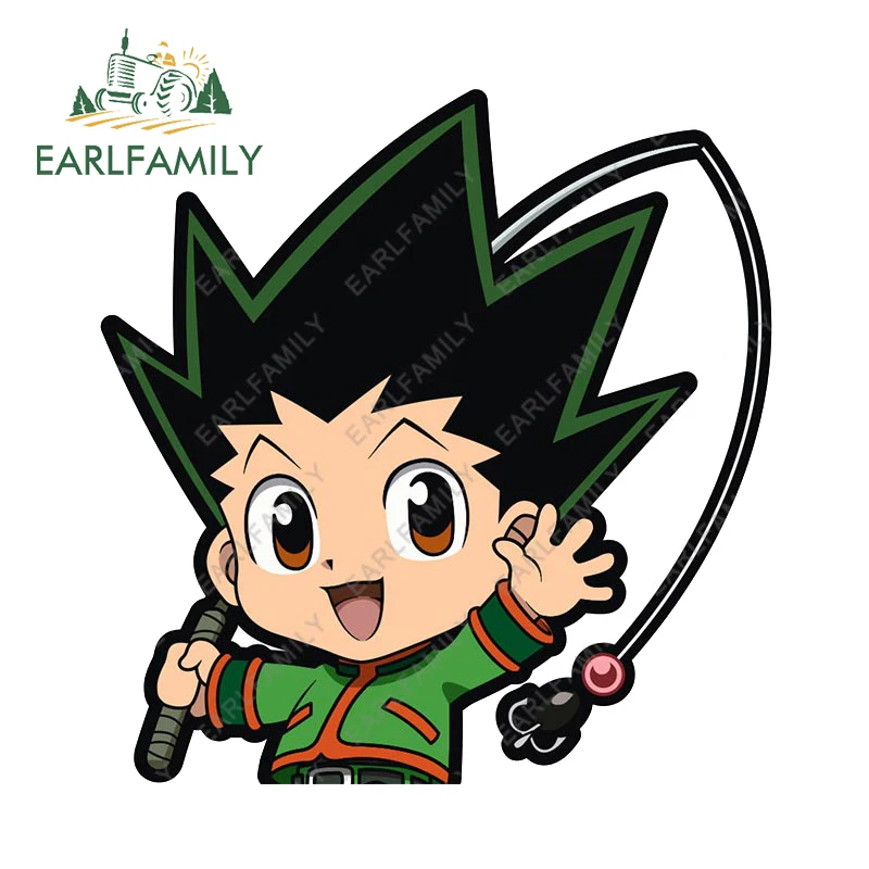 

EARLFAMILY 13 см x 12,6 см для Hunter x Hunter виниловые наклейки на машину наклейки с защитой от царапин индивидуальный милый Декор для лобового стекла ноу...