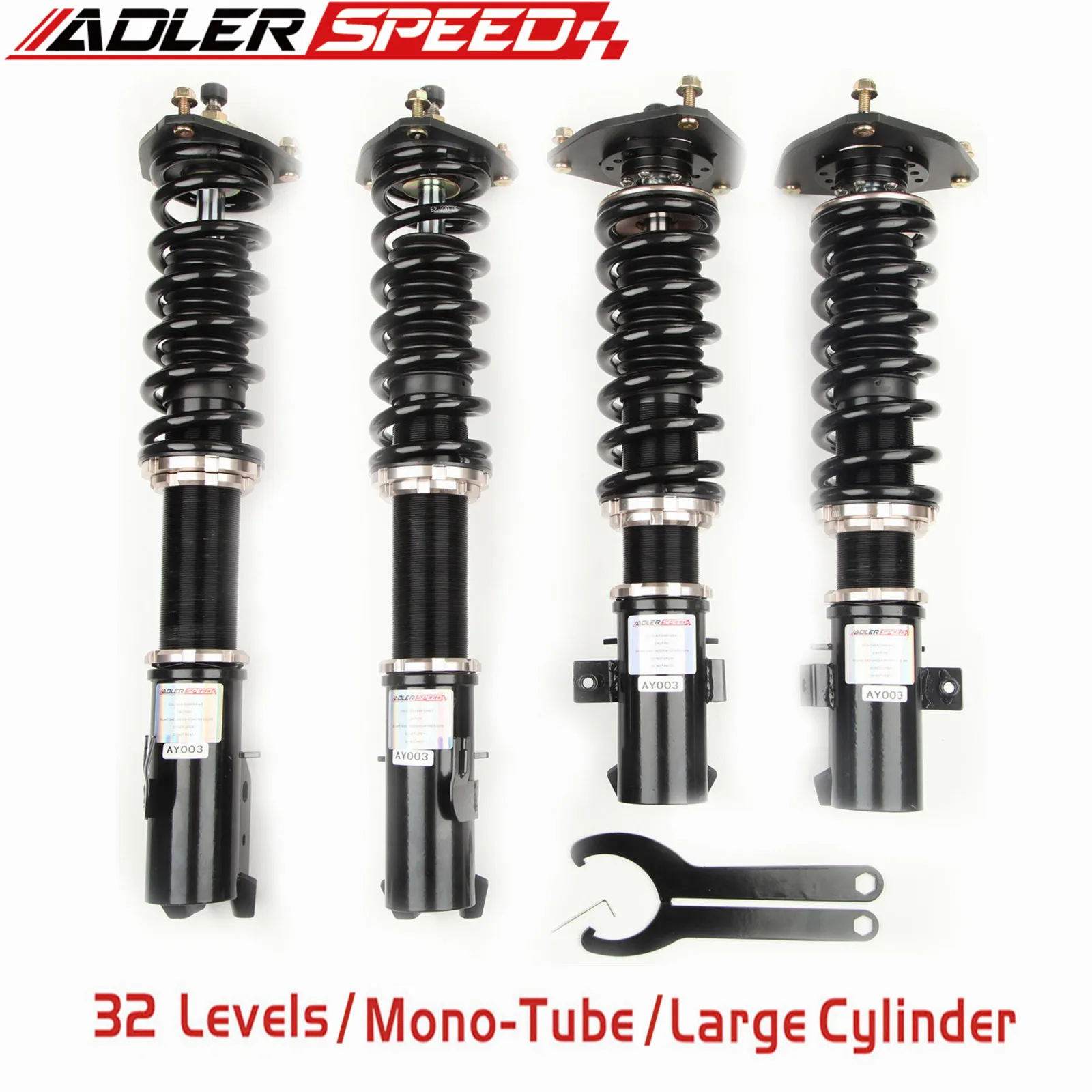 

ADLERSPEED 32 Clicks Mono Tube Coilovers Kits For 1993-2001 Subaru Impreza GC8 2.5RS 2.2L