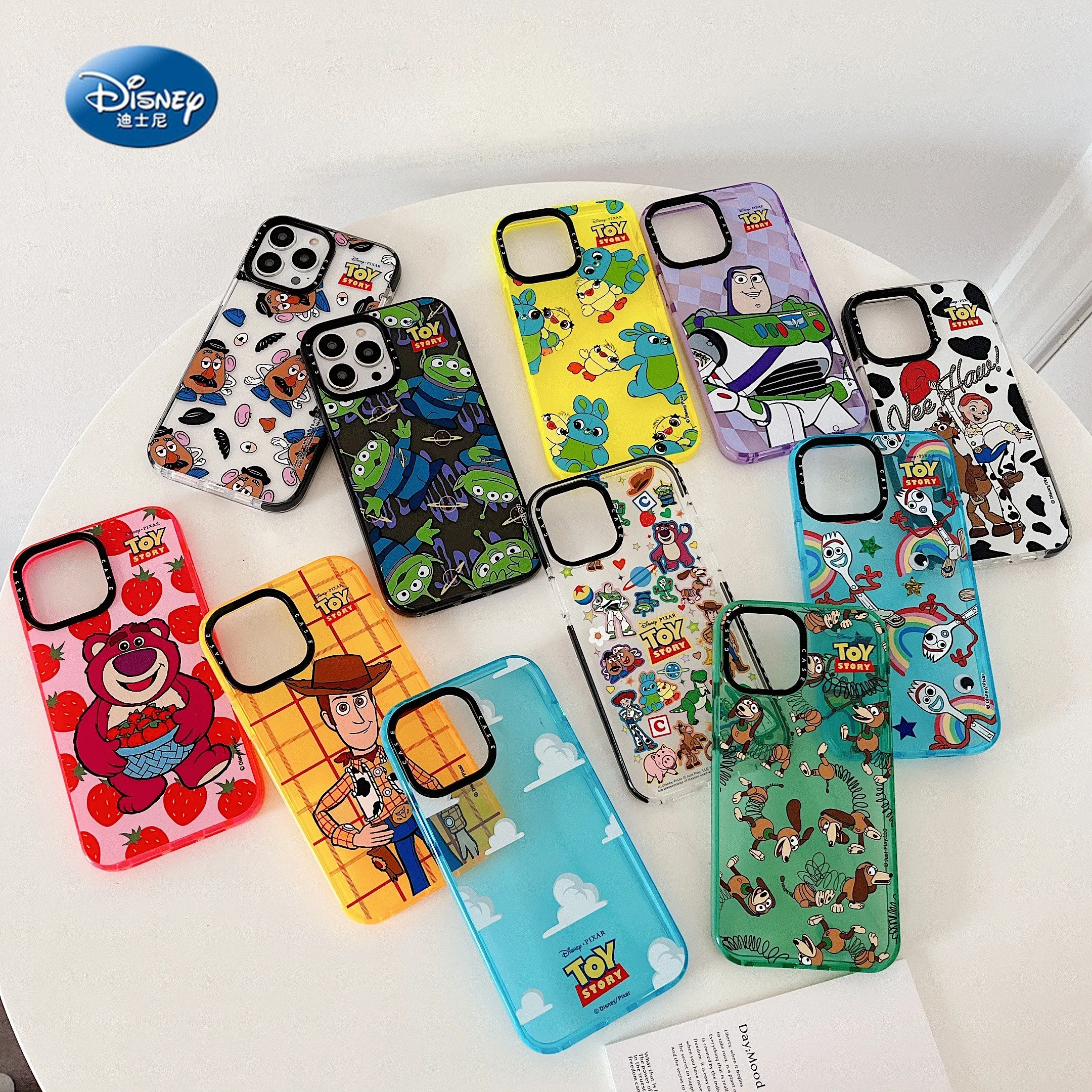 

Cartoon Disney Toy Story Woody Buzz Lightyear Phone Case For iPhone 14 12 11 XR XS MAX 8 X 7 Couple Anti-drop Soft Cover