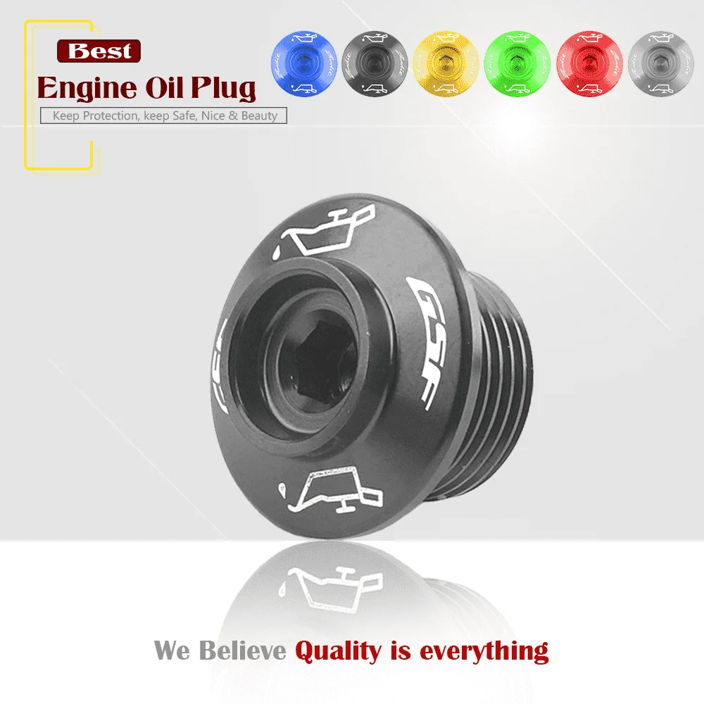 CNC крышка крышки пробки двигателя винты фильтр масляный болт для SUZUKI Bandit 400 600 650 1200