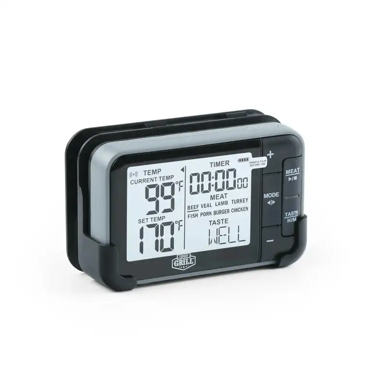 

Digital BBQ Grilling Thermometer, Black and Gray