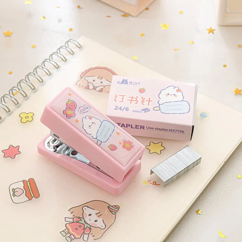 

Mini Stapler Portable Office Student Small Needle Staplers Stationery Binding Tools School Office Supplies for Home Accessories