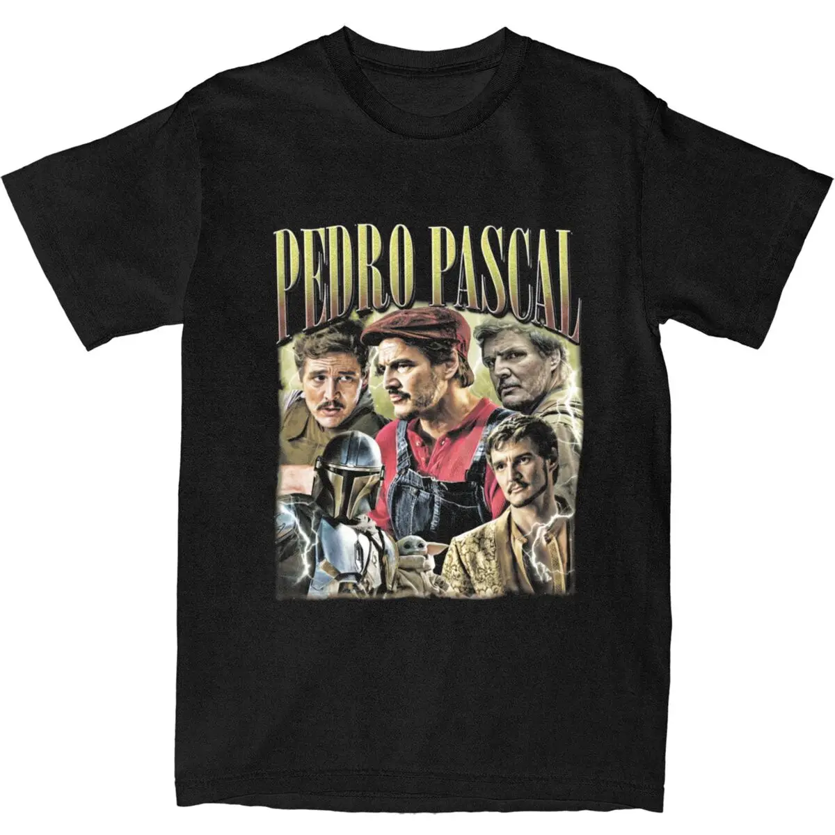 Мужские и женские винтажные хлопковые футболки с графическим принтом Педро