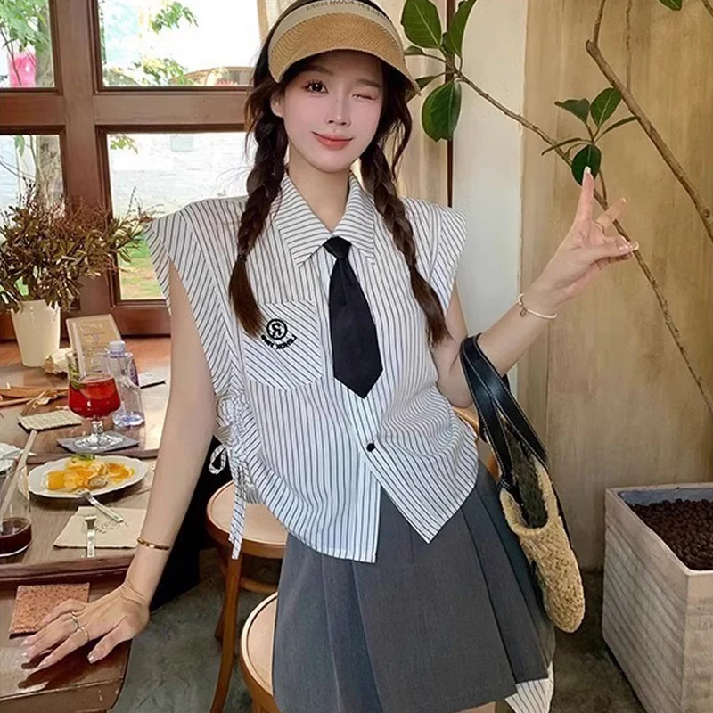 Повседневная Брендовая женская рубашка в Корейском стиле новинка 2024