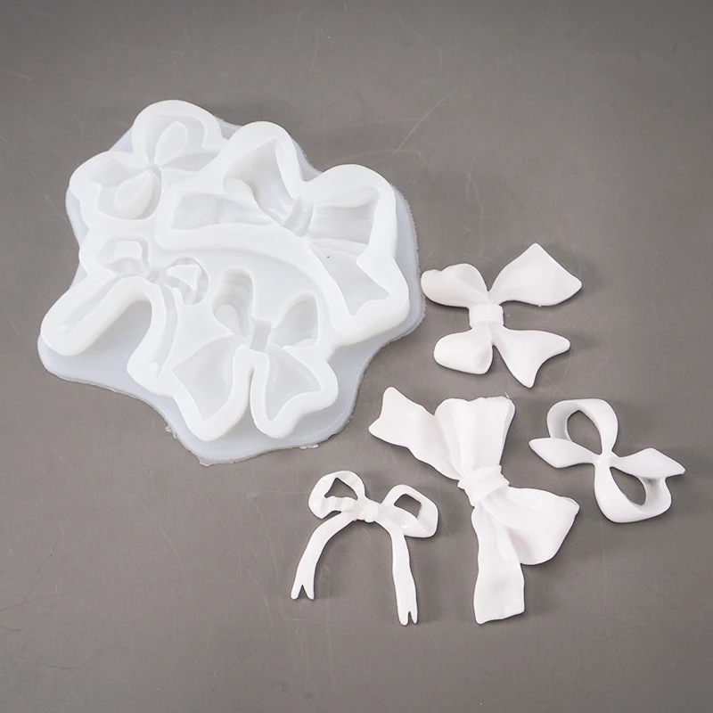 

Handmade Bowtie Ribbon Silicone Resin Mold Bowtie Soap Mould Bow Pendant Crystal Epoxy Resin Casting Mold Craft Tools