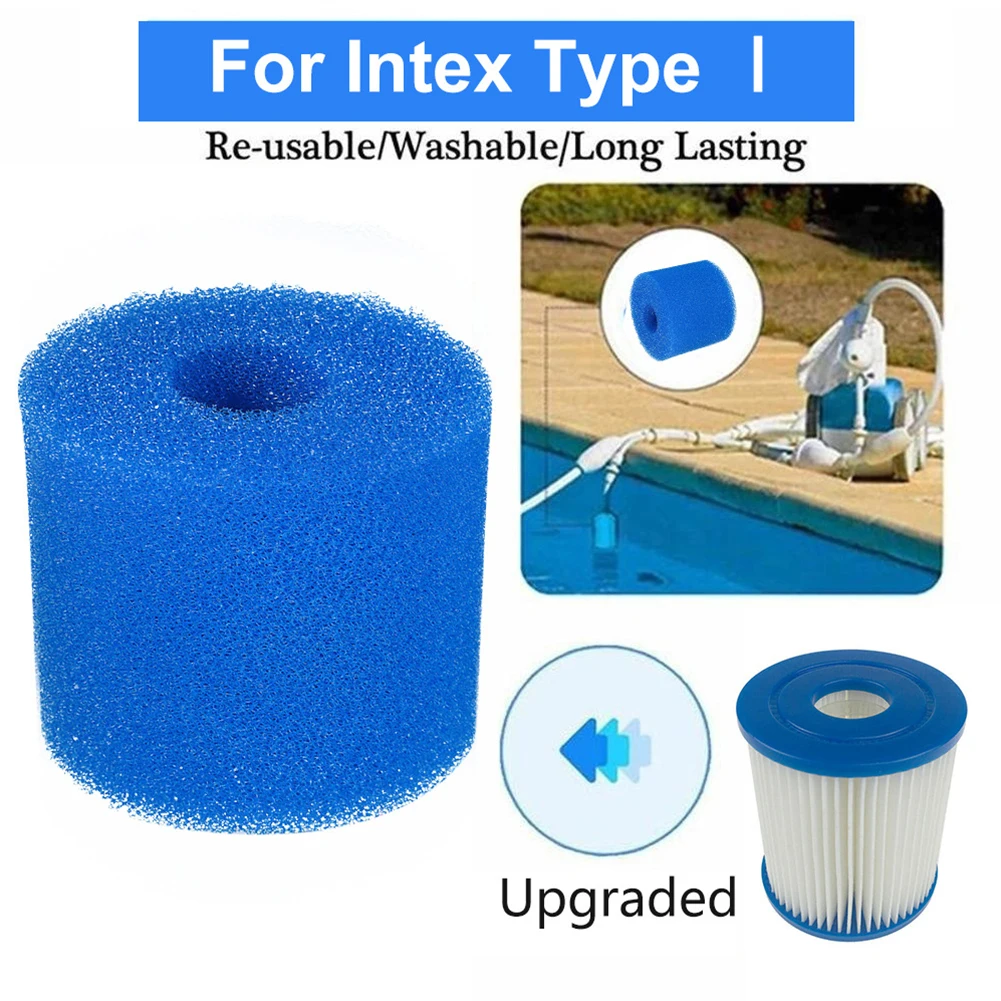

For Intex Type I/II/VI/D Washable Reusable Swimming Pool Filter Foam Sponge Part Reusable Cleaner Water Cartridge Accessories