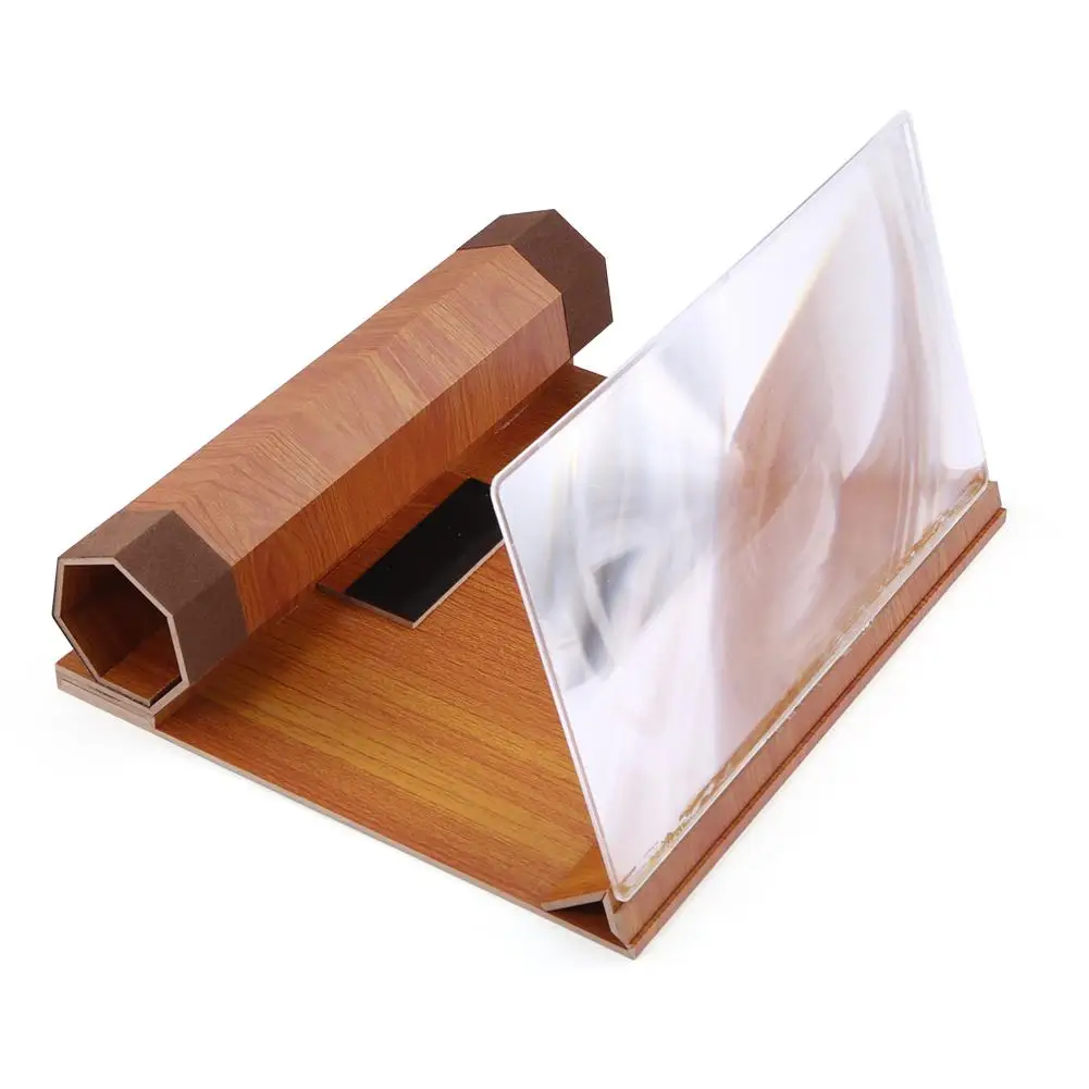 

12 Inch Mobile Phone Screen Magnifier Anti-Radiation High-Definition Vision Anti-Radiation Wood Grain Mobile Phone Magnifier