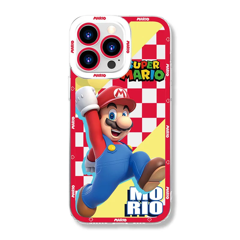 The Super Marios Bros Phone Case for iPhone 14 Pro Max 13 12 Mini 11 Pro XR XS X 8 7 6 6S Plus SE 2020 Clear Soft Silicone Cover