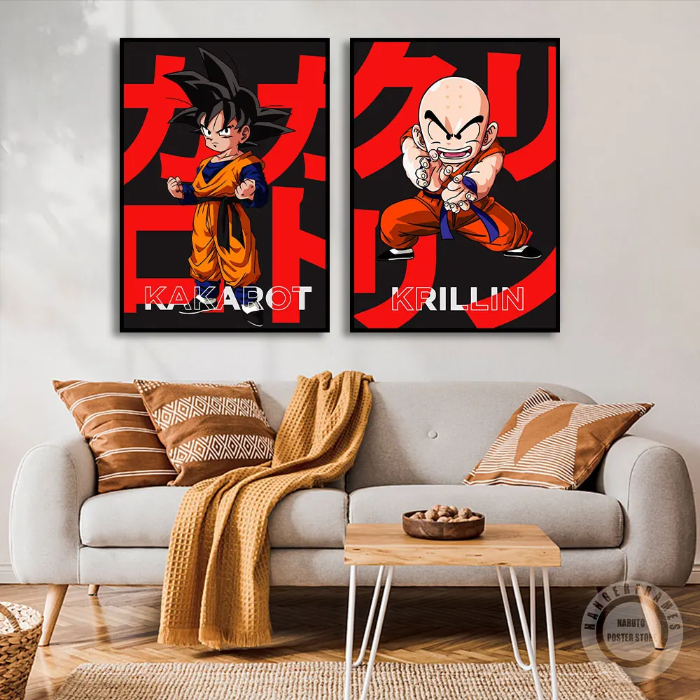 

Dragon Ball Manga Poster Japan Anime Kakarot Krillin Print Canvas Painting Kid Room Print Wall Art Picture Home Decoration