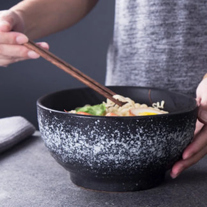 

FANCITY креативная японская керамическая чаша большая миска для риса Ajisen миска для рамен супа миска для фруктов салата домашняя миска для овощ...