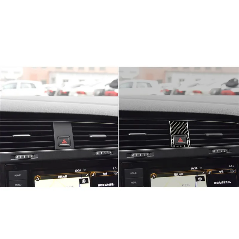 Внутренняя рамка аварийного освещения автомобиля наклейки из углеродного