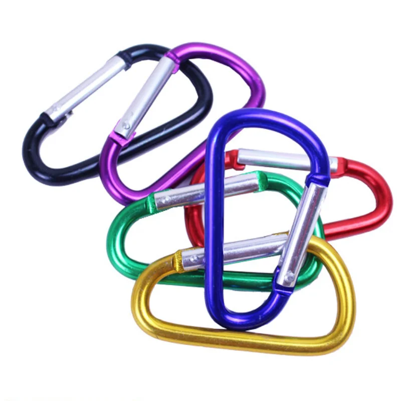 

Mountaineering Buckle 6pcs Outdoor Camping Multi Tool Steel Small Carabiner Clips Fishing Climbing Acessories Dropshipping
