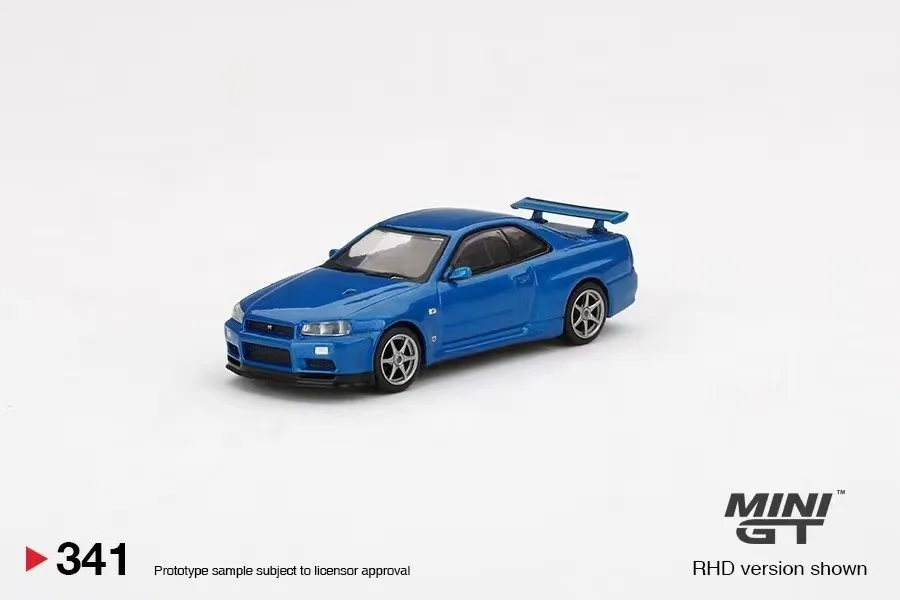Модель из металлического сплава, модель 1:64 Skyline GT-R R34 V-Spec II Bay Shore blue