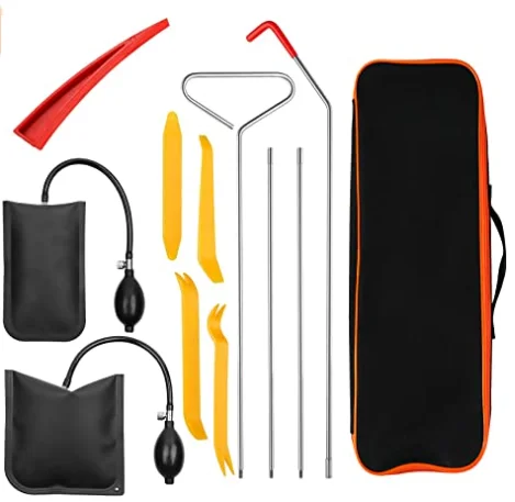 

13pcs Automotive Car Tool Kit Long Reach Tool Air Wedge Bag Non Marring Wedge Trim Remover Tool for Cars Trucks automotive