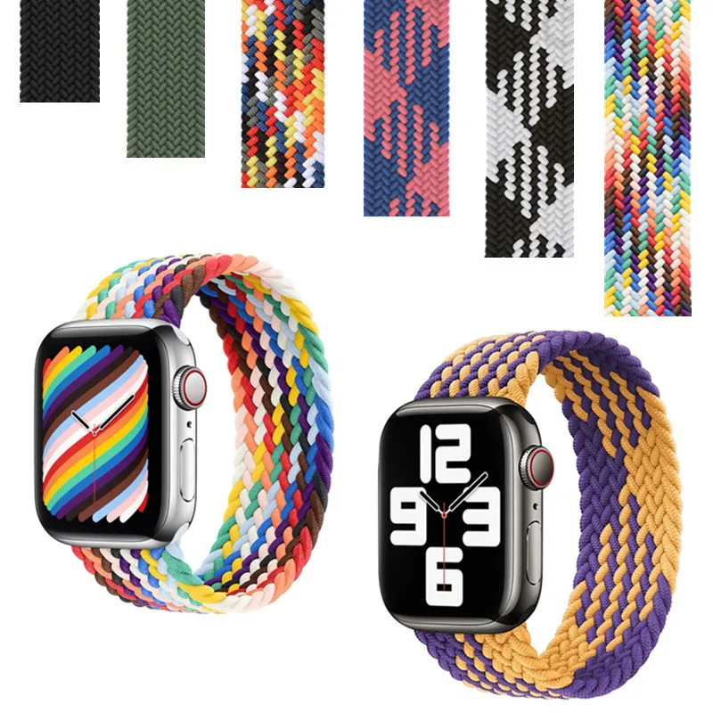 

Ремешок эластичный нейлоновый для Apple Watch 1 2 3 4 5 6 7 SE