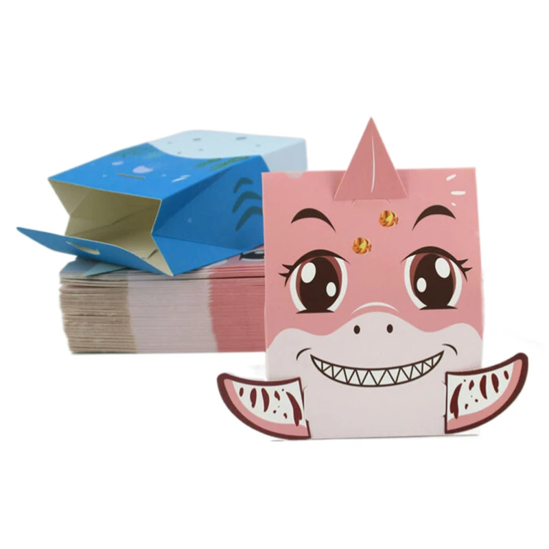 10 шт. бумажная Подарочная коробка для конфет с изображением морской акулы |