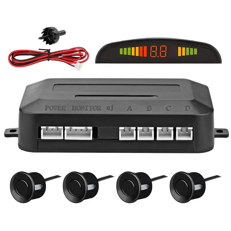 

Car Sensor Parking Car Reverse Parking Radar System With 4 Parking Sensors Distance Detection Wireless Reverse Backup LCD Alarm