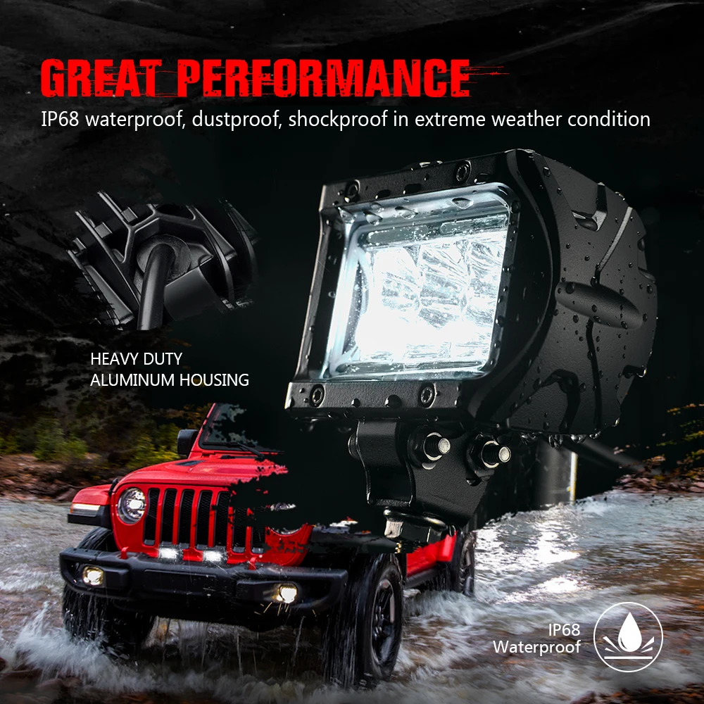 MICTUNING 2 шт. светодиодный кронштейн для рабочего фонаря универсальный капот