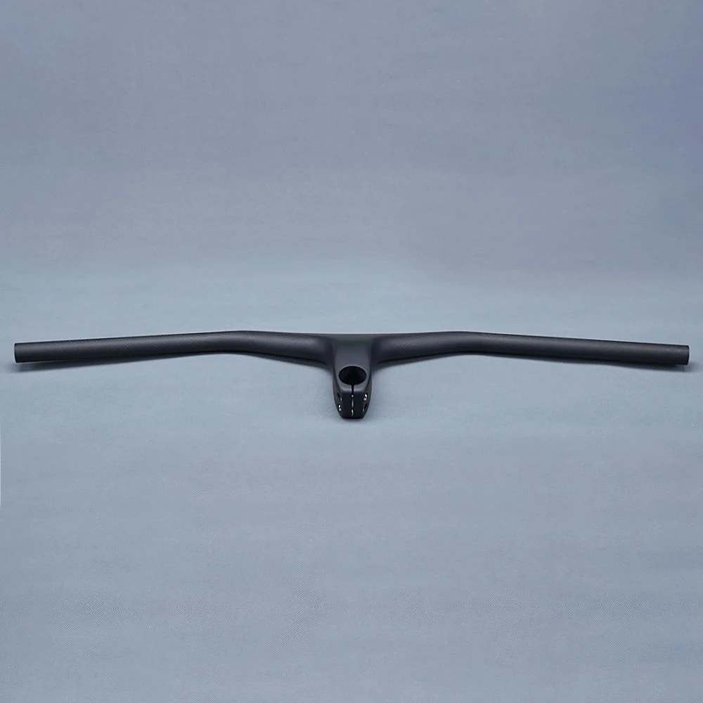 Матовый 3K карбоновый руль и стержень горного велосипеда 28 6 мм-17 ° цельная