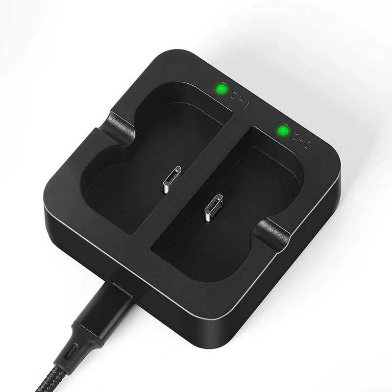 USB зарядная станция с 2 аккумуляторами 3 65 в 6040 мАч литиевая батарея для кольцевого