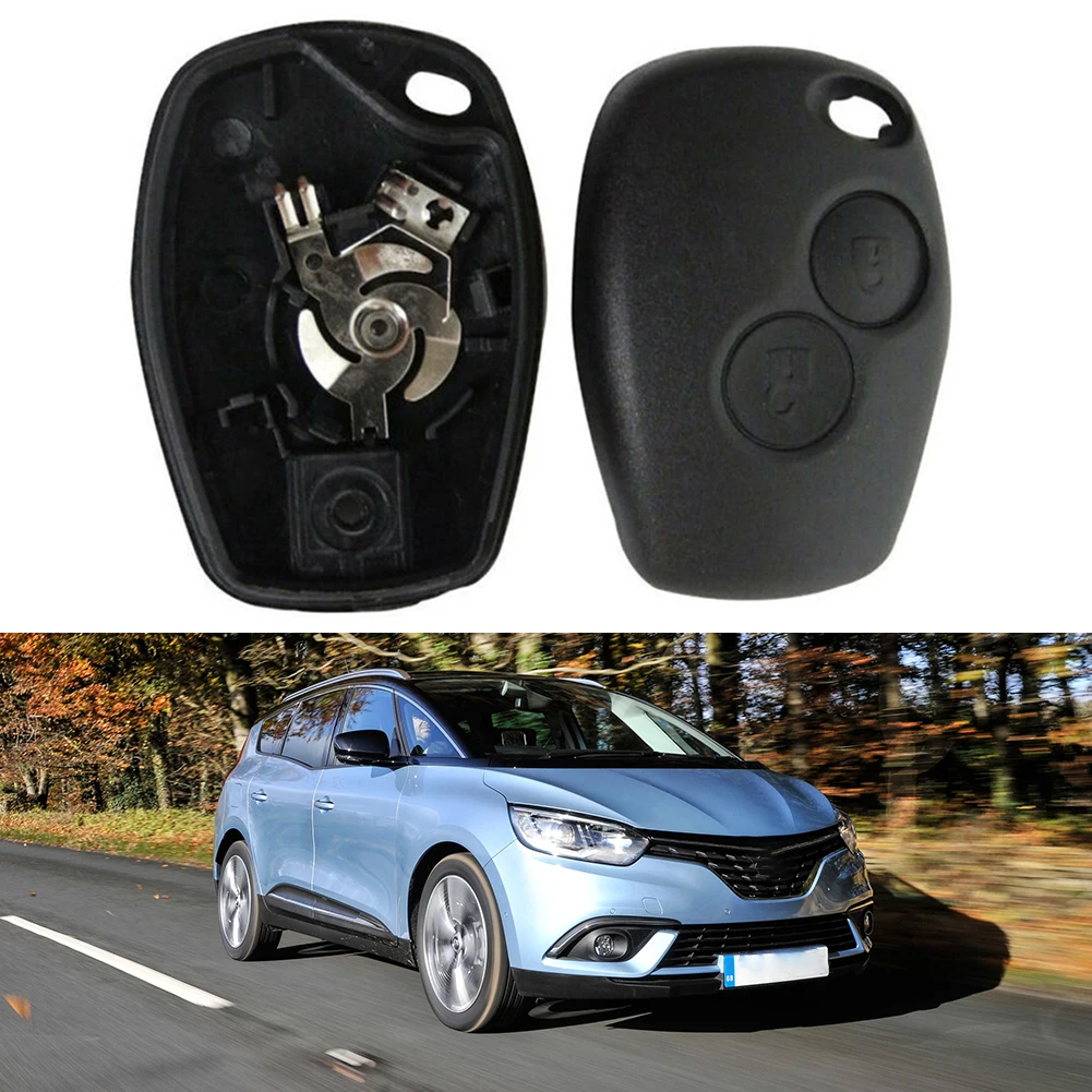 

1pc Black Car Remote Key Fob Case 2 Button Shell For Renault Dacia Modus Clio 3 Twingo