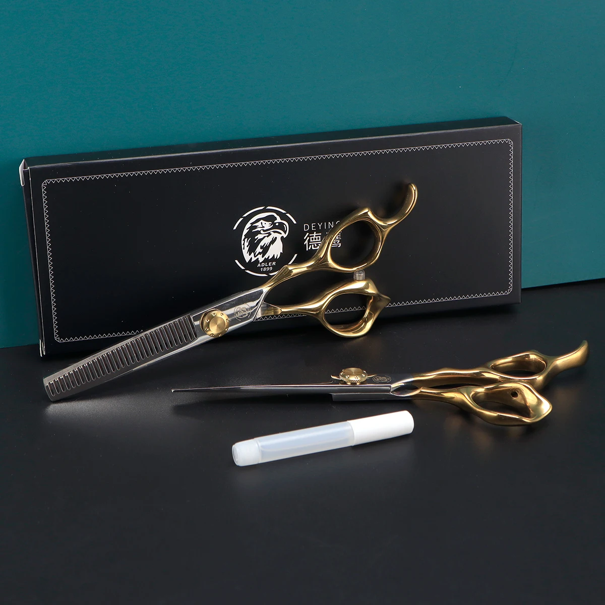 Стальные ножницы для стрижки волос BARBERTOP Jp440c парикмахерские с расческой