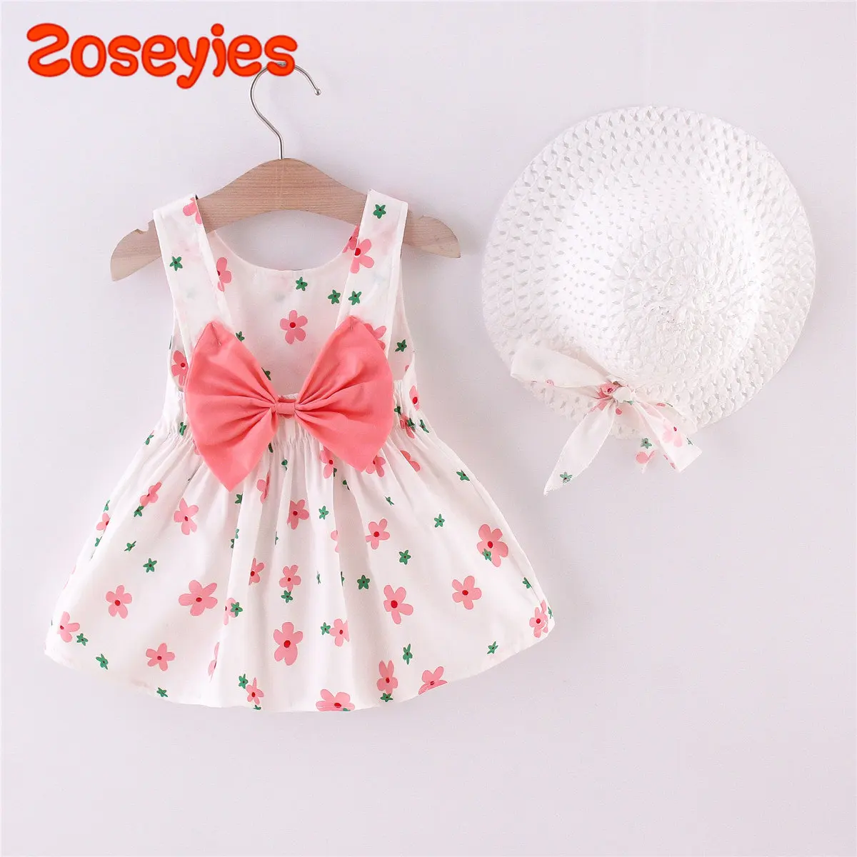 

Летнее платье для девочек, Милая юбка-жилет с бантом на спине и цветами, летняя юбка принцессы