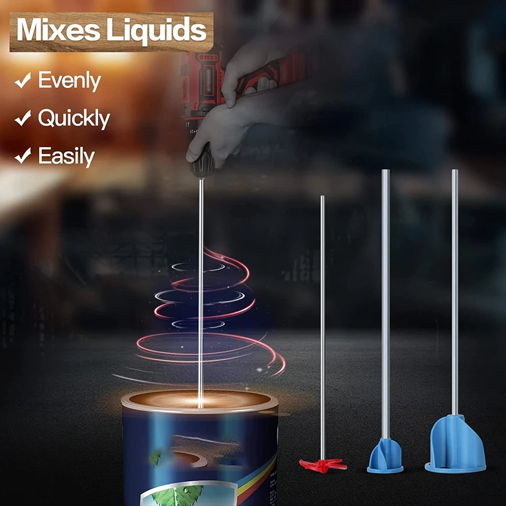 Pack of 3 Paint Epoxy Resin Mud&ampCeramic Glaze Mixer Paddle Blades-Power Drill Stirring Attachment-Mixer Mixing Paddles