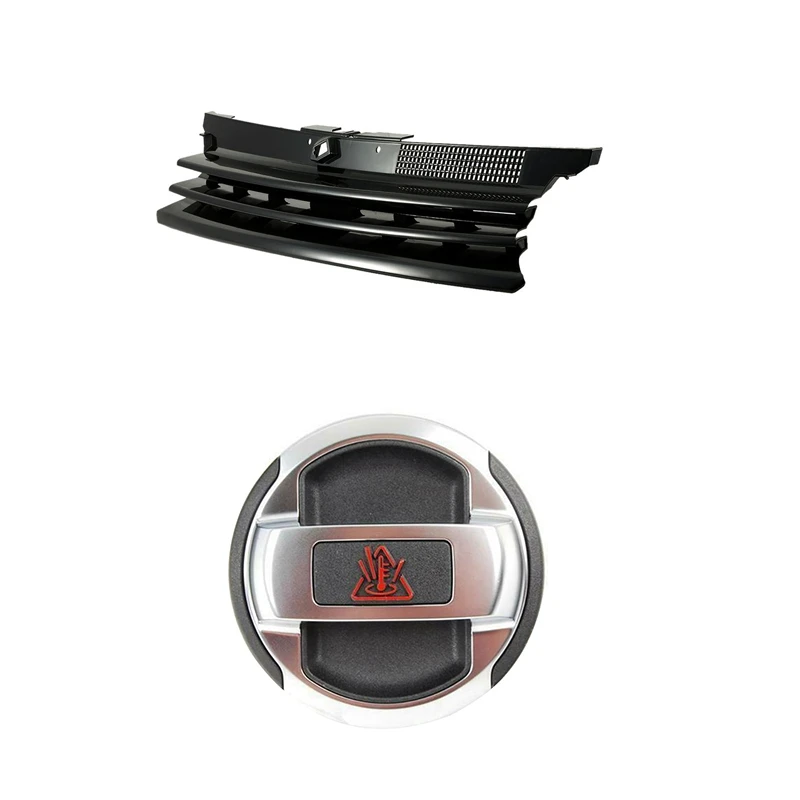 

Черная решетка для автомобильного гриля, передняя решетка капота для GOLF 4 MK4 R32 с расширительным баком охлаждающей жидкости, крышка в стиле р...