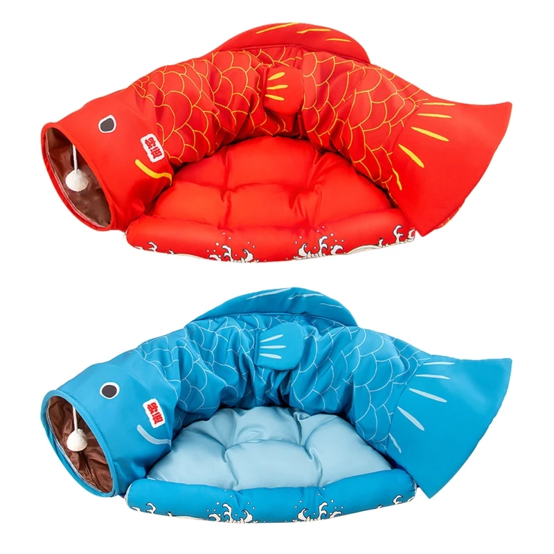 

Collapsible Tunnel Tube Pet Toys Tube Play Tunnel Large Hideaway Koi-theme