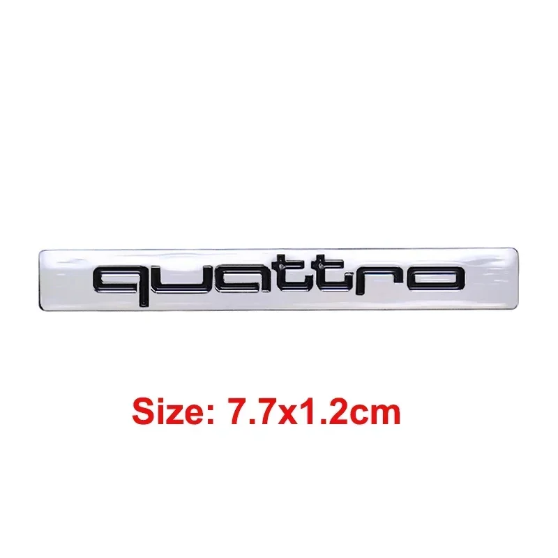 

Для Audi Quattro Logo A3 A4 A8 Q3 S3 S5 RS6 RS7 S7 S6 A6 ABS значок на боковую часть автомобиля эмблема на задний багажник наклейка наклейки аксессуары