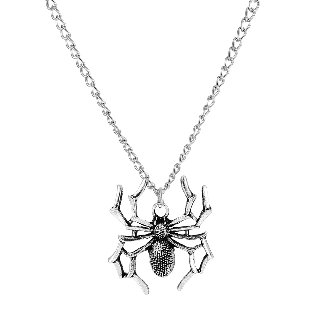 

Simulated Spider Necklace for Women Men Punk Fashion Insect Charm Street Style Choker Necklace DIY Jewelry Party Gifts 2023
