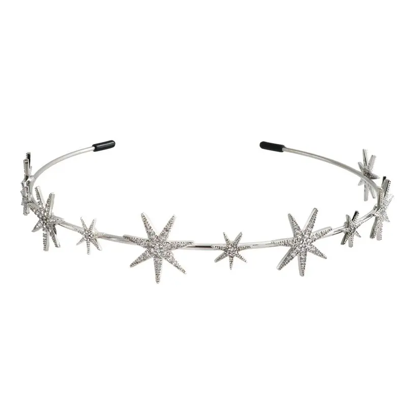 

Fine Silver Plate CZ Star Headband