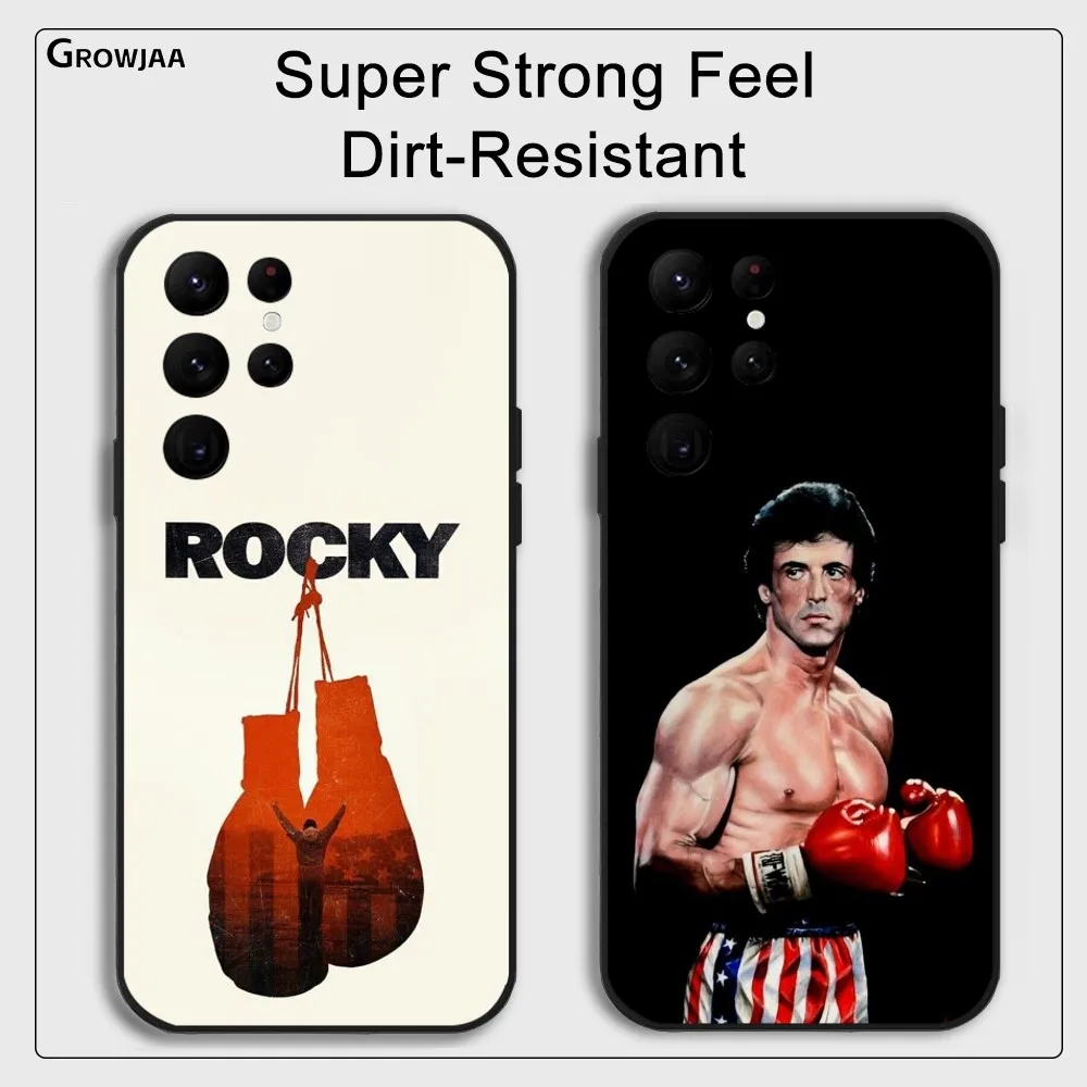Чехол для телефона Moive R-RockyS B-Balboa Samsung Galaxy S24 Ultra S22 S23 S21 S20 5G защитный силиконовый