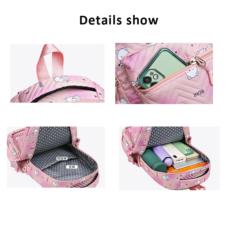 Модные большие рюкзаки с кроличьими ушками для женщин водонепроницаемые