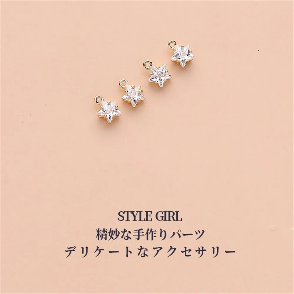 Золотая подвеска в форме пятиугольной звезды 14 к сделай сам браслет ручной