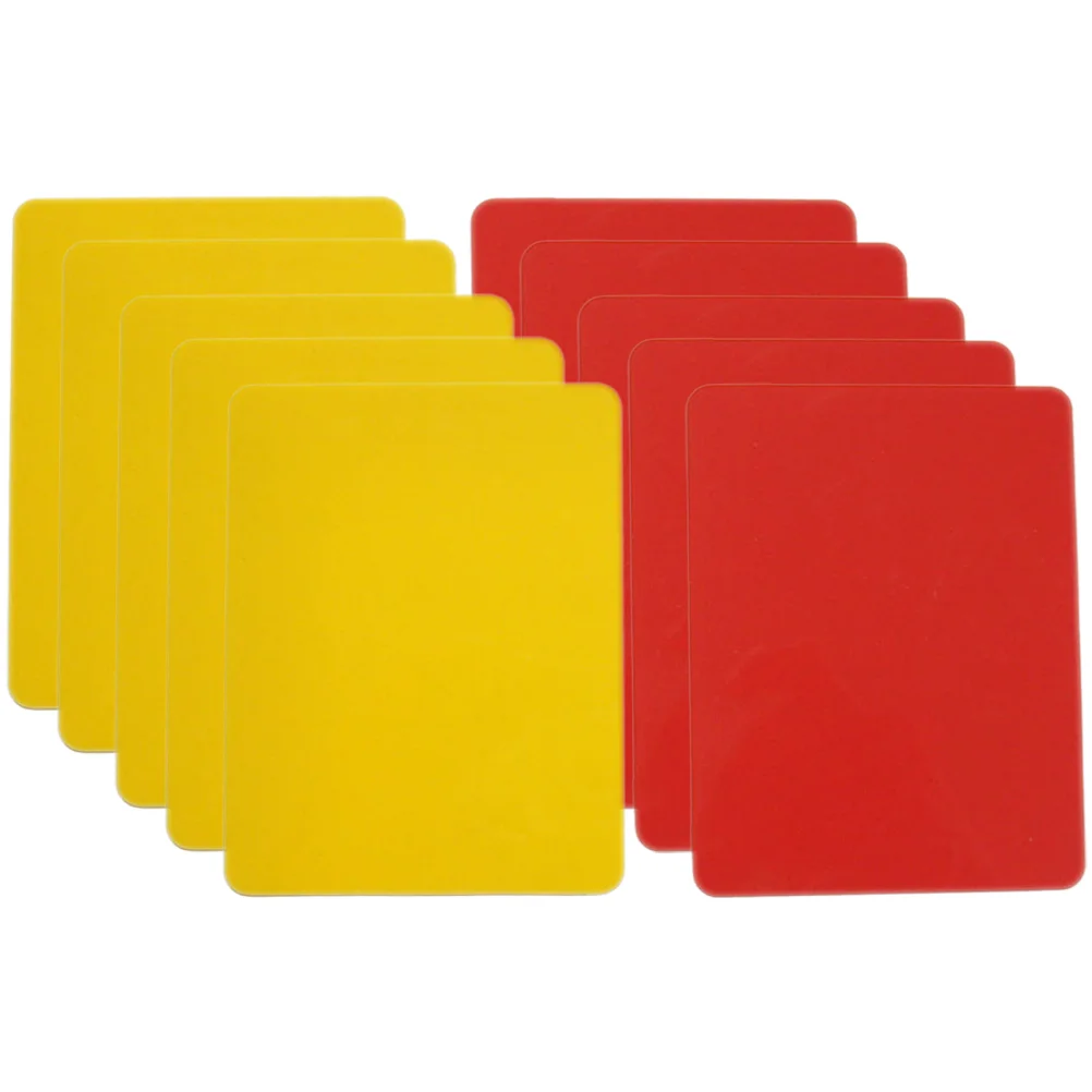 

10 Pcs Soccer Accessories Referee Accessory Soccer Warning Cards Soccer Penalty Cards Referee Cards Football Soccer Referee Kit